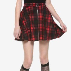 Hot Topic Plaid Skater Skirt